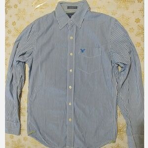 American Eagle Long Sleeve Shirt Size XS Color Blue Striped